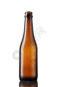 空啤酒瓶加酒滴图片