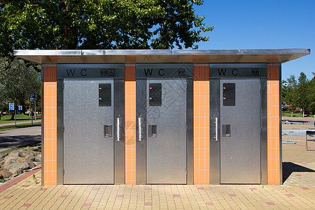 自动自动厕所房间壁橱公园设施城市民众生活卫生图片