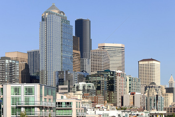 西雅图建筑高楼工作地标街道大都会阳台交通企业建筑物公寓图片