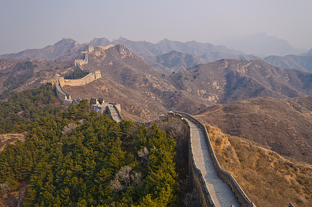 中国长城石头天空建筑学防御旅行历史性晴天旅游世界观光图片