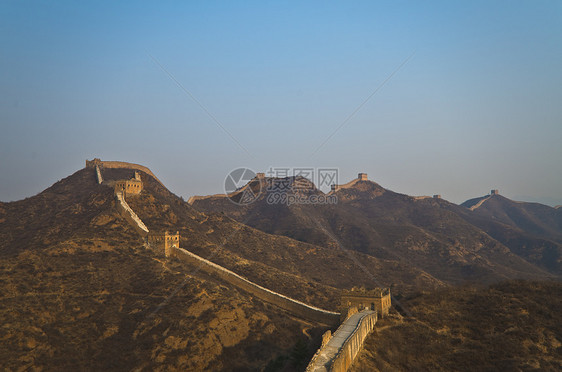 中国长城观光晴天天空地标世界防御石头旅游建筑学历史性图片