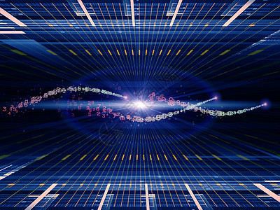 迈向数字技术组织作品代码网格边界计算科学蓝色几何学黑色插图图片