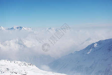 平面顶部高山天空阳光全景太阳滑雪冰川旅行冻结岩石图片