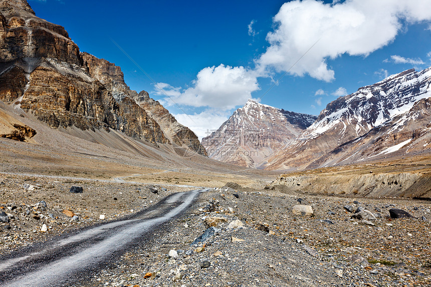 喜马拉雅山公路运输风景柏油山脉道路乡村风光田园泥路马路图片