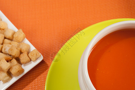Gazpacho和克鲁松红色服务水平蔬菜起动机美食图片