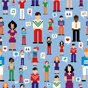社交媒体动画图标模式讨论工作组互联网蓝色技术社会学商业全球关系消息图片