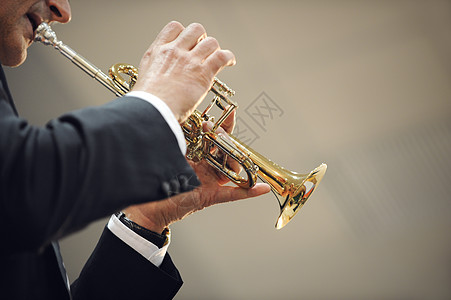 铜管乐器Trampet 播放器铜管音乐家流行音乐会活动爵士乐音乐乐器演艺背景