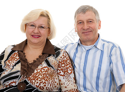 一对年长夫妇的肖像微笑父母女士男性思维老年老年人友谊幸福男人图片
