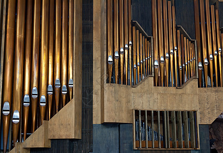 器官团体乐器桑托大教堂金属宗教音乐黄铜管道古董图片