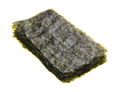 干旱海藻在背景上海苔绿色海鲜工作室蔬菜食物黑色饮食植物图片