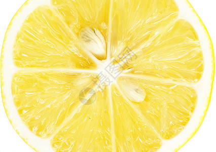 柠檬单十字部分 白底孤立于白底活力白色肉质黄色水果宏观食物工作室摄影照片图片