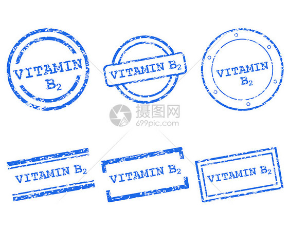 维生素B2邮票销售商业维生素墨水按钮插图海豹打印贴纸橡皮图片