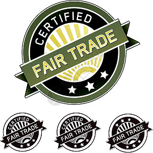 公平贸易食品或产品标签图片