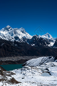 珠峰 Nuptse Lhotse和Makalu山峰高清图片