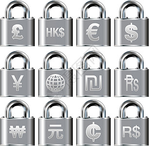 安全货币锁定图标图片