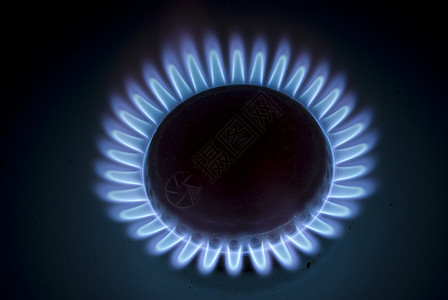 燃气火焰气体椭圆形活力火炉烤箱蓝色白炽圆圈甲烷力量图片