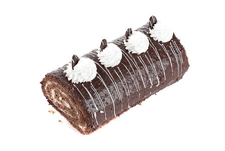 巧克力瑞士卷食物糖果烹饪日志鞭打产品奶制品糕点蛋糕早餐图片