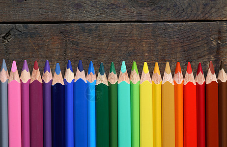 彩色笔工具木头绘画工作颜色团队多样性蜡笔艺术教育图片