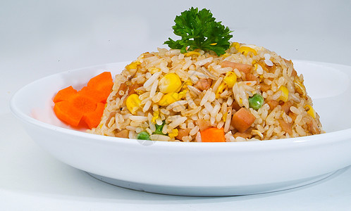 炸米饭 9个亚洲菜盘食物洋葱对虾油炸晚餐盘子蔬菜海鲜美味午餐图片