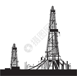 石油钻井平台轮光图活力商业气体勘探技术价格财政蓝色燃料汽油图片