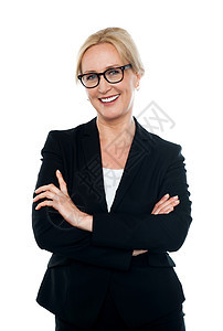 佩戴眼镜的自信女性执行官图片