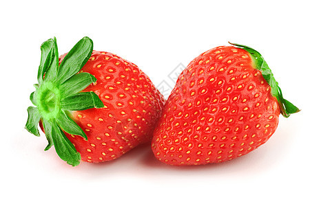 绿叶草莓饮食红色水果小吃叶子绿色甜点白色食物种子图片