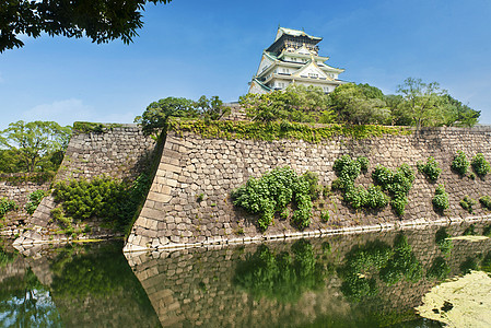 大阪城堡文化皇帝城市建筑石头防御护城河建筑学地区观光图片