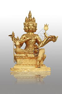 布拉马神像雕像金属神社石头寺庙金子仪式异国情调天堂图片