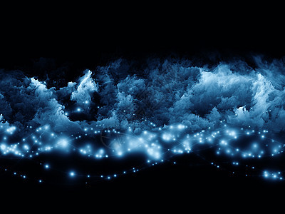分形泡沫世界魔法音乐星云蓝色墙纸精神创造力想像力黑色图片