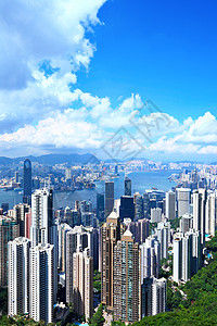 香港地标摩天大楼天际海洋蓝色城市住宅港口建筑学办公室图片