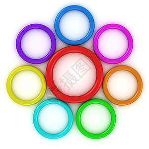 彩虹环计算机圆形戒指图形雏菊白色圆圈车轮光谱调色板图片