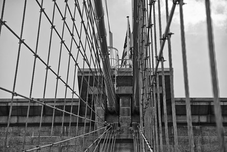 布鲁克林桥建筑全景市中心景观绳索跨度城市文化电线建筑学地标图片
