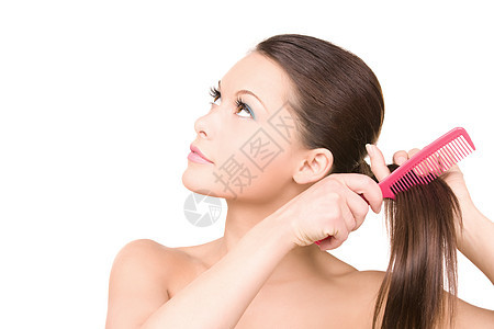 妇女用梳子梳梳理女性女孩化妆品配饰福利成人发型刷子容貌图片
