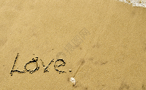 爱情在沙沙中写满了20 1波的爱书面海浪泡沫海洋写作电子岩石图片
