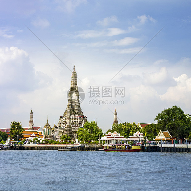 曼谷黎明寺庙文化景观景点地标城市旅游寺庙正方形日光图片