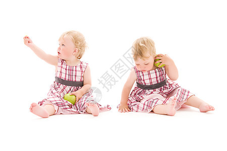 双胞胎活力营养女性女孩们水果食物孩子们童年婴儿孩子图片