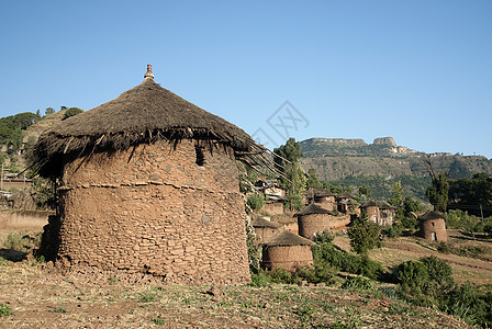 地区传统的非洲家庭乡村家园村庄图片