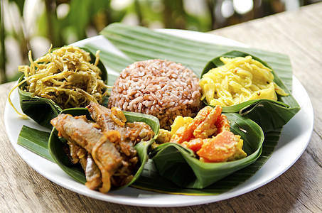 巴厘岛的内地食用食物美食情调旅行异国菜肴图片