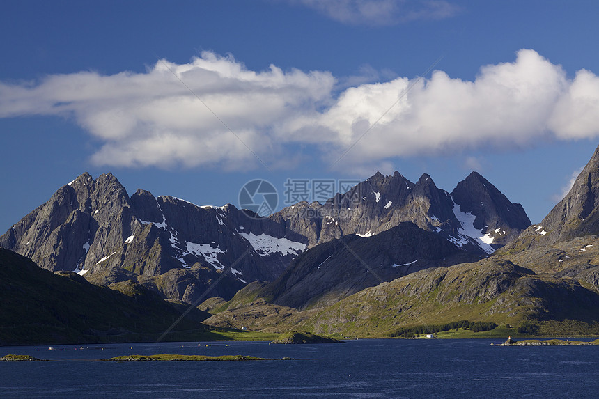 洛弗顿的风景山大豆风景山脉山峰全景图片