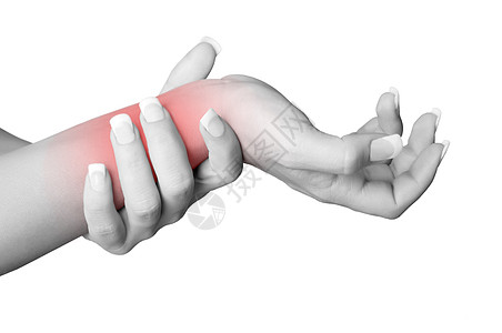 伤痛手腕扭伤手指异常风湿病女士卫生腕骨隧道保健背景图片