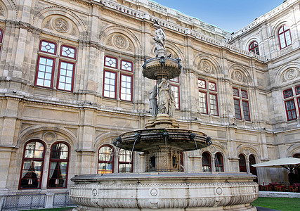维也纳歌剧院在维也纳 奥地利历史音乐风格艺术喷泉天空歌剧院旅游剧院音乐会图片