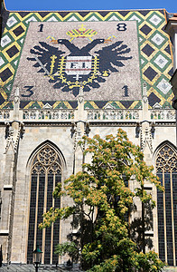 奥地利维也纳史蒂芬斯大帝之屋顶建筑旅行城市大教堂教会宗教风格装饰首都景观图片