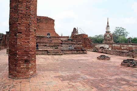 泰王国阿尤塔亚市建筑学假期佛教徒旅游地标文化热带旅行佛塔建筑图片