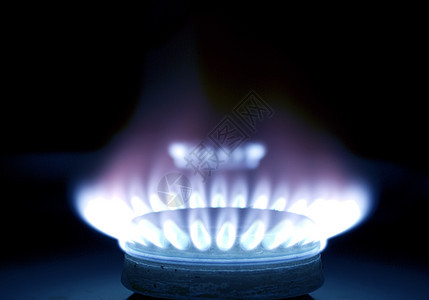 煤气的蓝色火焰火炉燃烧气体力量甲烷燃料圆圈白炽丙烷烤箱图片