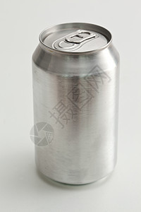 闭合铝罐空白金属啤酒罐背景图片
