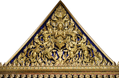 泰国风格佛教徒墙纸艺术屏幕材料神社金子织物宗教装饰图片