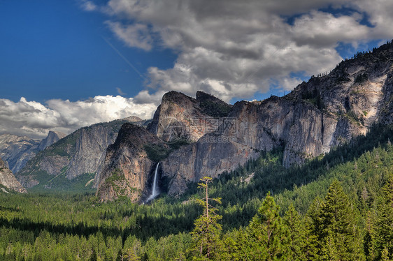 Yosemite国家公园著名的瀑布图片