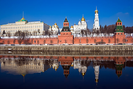 莫斯科克里姆林宫天空首都建筑学教会大天使建筑中心纪念碑旅游大教堂图片