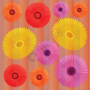 彩色花朵矢量背景图片