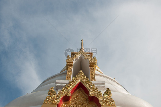 亚拉 泰王国的胡古安神庙切地金子艺术宗教寺庙天空佛塔图片